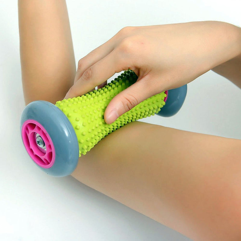 Ryson Foot Roller Massage Ball for Relief Plantar Fasciitis and Reflexology Massager for Deep Tissue Acupresssure Recovery for PLA Relax Foot Back Leg Hand Tight Muscle, 1 Roller and 2 Spiky Balls - NewNest Australia