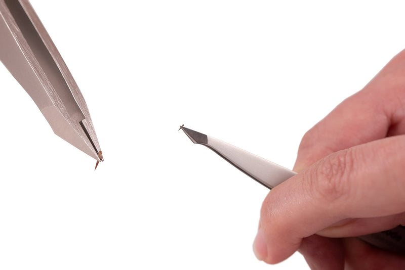 Faude combination tweezers - pointed tweezers for splinters, and eyebrow tweezers for ingrown and fine hairs in one (stainless steel). - NewNest Australia