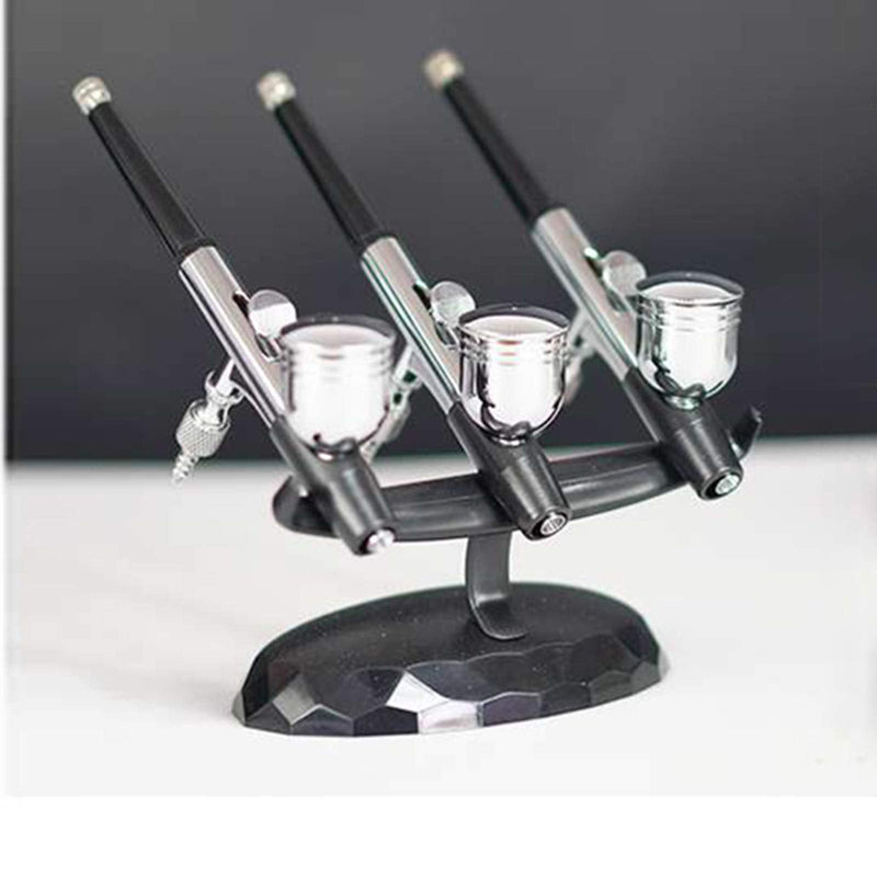 Uouteo Airbrush Gun Holder Station Plastic Air Brush Stand Holds 3 Universal Airbrush Pens for DIY Art Painting Black - NewNest Australia