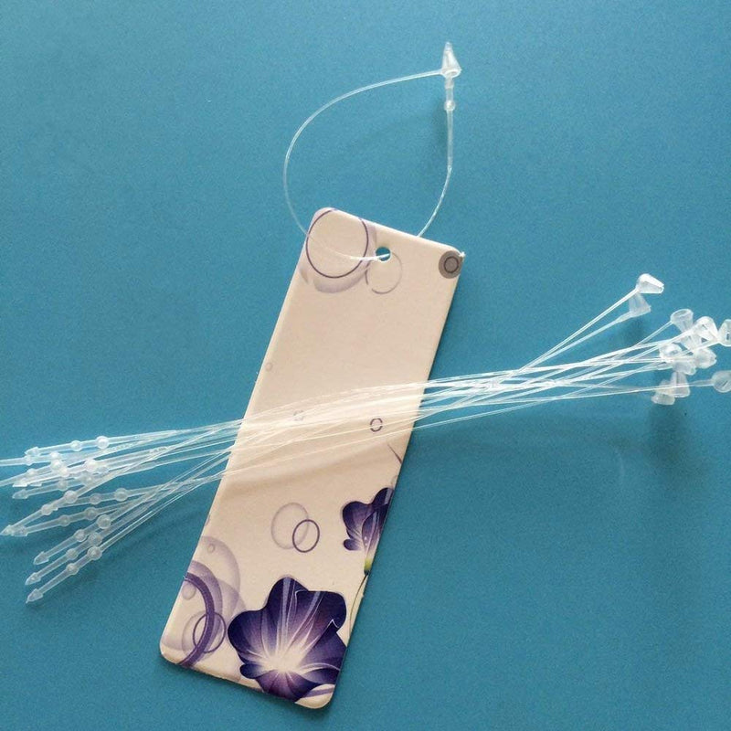 Yesallwas 1000Pcs 7" Snap Lock Pin Security Loop Plastic Tag Fastener Set for Office Clothes（Clear） 1000Pcs 7" - NewNest Australia