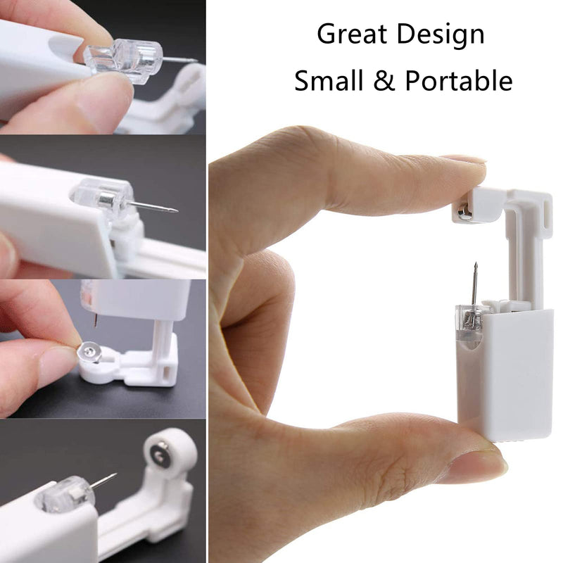 Ear Piercing Kit – 4 Pack Self Ear Piercing Gun, Disposable Ear Pearcings Kit with 5mm Silver Earring Studs Safety Ear Piercing Gun Kit Tool - NewNest Australia
