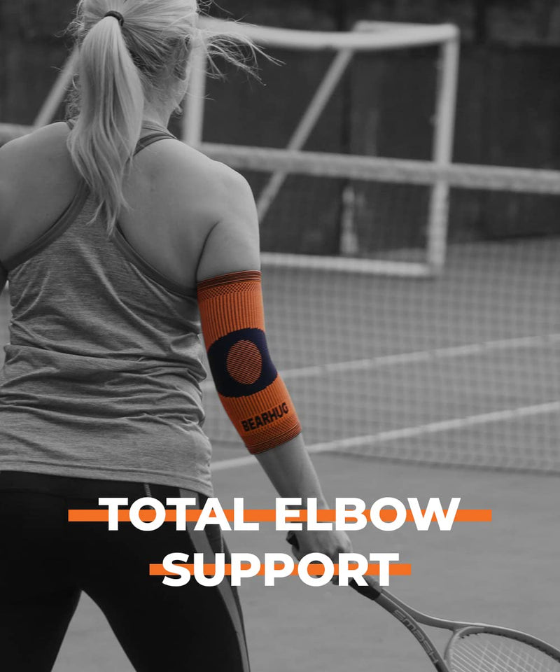 Bearhug Sports Professional Compression Elbow Support With Bamboo Charcoal, Elbow Protection For Sports, Fitness Training, Everyday Wear, Breathable Arm Support, Skin-Friendly - NewNest Australia