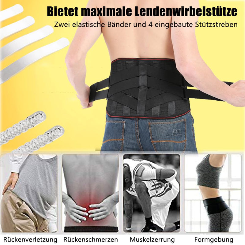 Back Support, Lumbar Support, Back Belt For Men And Women, Adjustable Back Support Belt With Support Struts To Prevent Or Relieve Lower Pain, Scoliosis, Sciatica (Black, Xl) - NewNest Australia
