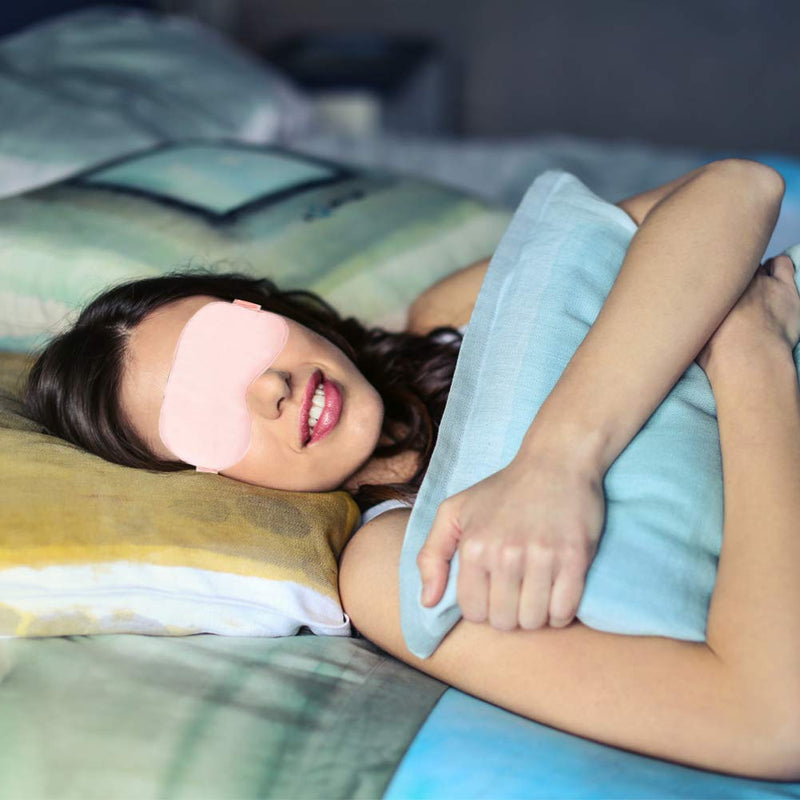 Pink Sleep Eye Mask Silk Sleep Mask Ultra Soft Blindfold Breathable Eye Cover Sleeping Mask Eyeshade with Elastic Strap and Ear Plug for Men Women Kids Night Sleeping Travel Nap Mothers Day Presents Pink - NewNest Australia