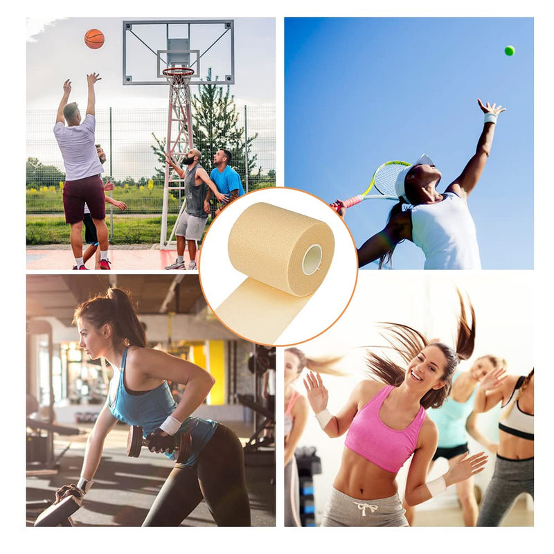 2 Rolls Of Foam Sports Tape, Foam Underwrap Pretape 27 Mx 7 Cm, Underwrap Foam Bandage, Bandage Tape, Comfortable And Breathable, Pre-Packaging Foam Bandages, For Elbows, Wrists, Knees, Ankles - NewNest Australia