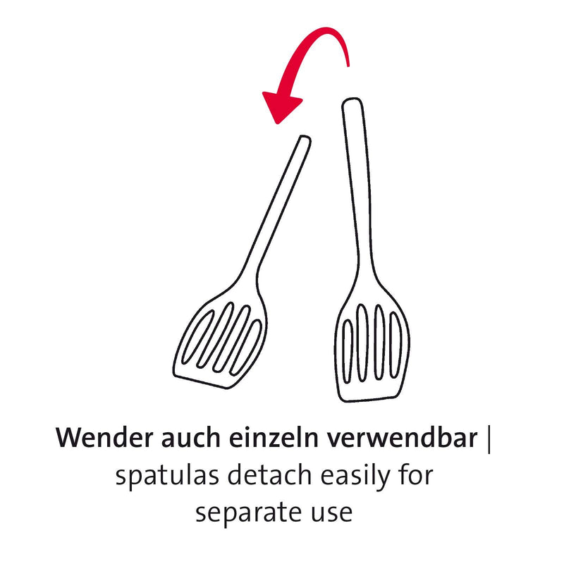 NewNest Australia - Westmark Germany 2-in-1 Detachable Double Spatula and Tongs (Silver) 