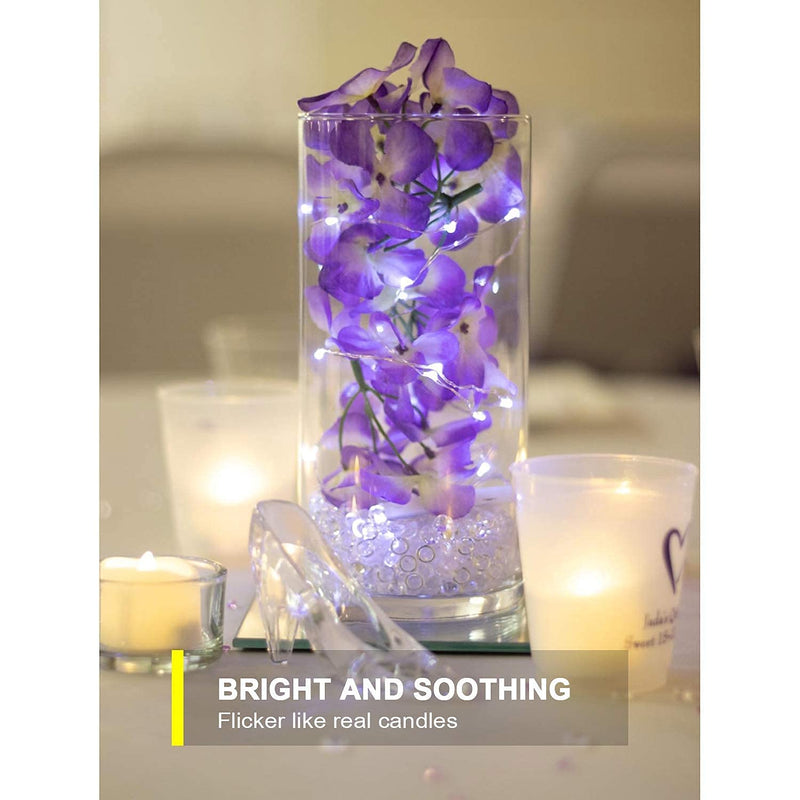 Homemory Battery Tea Lights with Timer Built-in, 6 Hours on and 18 Hours Off in 24 Hours Cycle Automatically, Pack of 12 Timing LED Candle Lights in Warm White, No Remote A-warm White - NewNest Australia