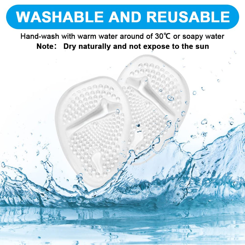 URAQT foot pads, 4 pairs of silicone pads forefoot gel pads forefoot shoe insoles for gel pads forefoot heel protection high heels shoe pads, insoles forefoot, ball pads (transparent) 4 pairs transparent - NewNest Australia