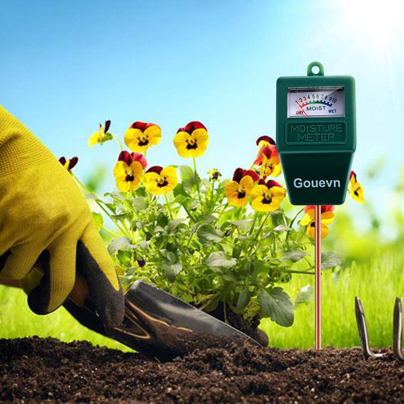 Gouevn Soil Moisture Meter, Plant Moisture Meter Indoor & Outdoor, Hygrometer Moisture Sensor Soil Test Kit Plant Water Meter for Garden, Farm, Lawn (No Battery Needed) Green - NewNest Australia