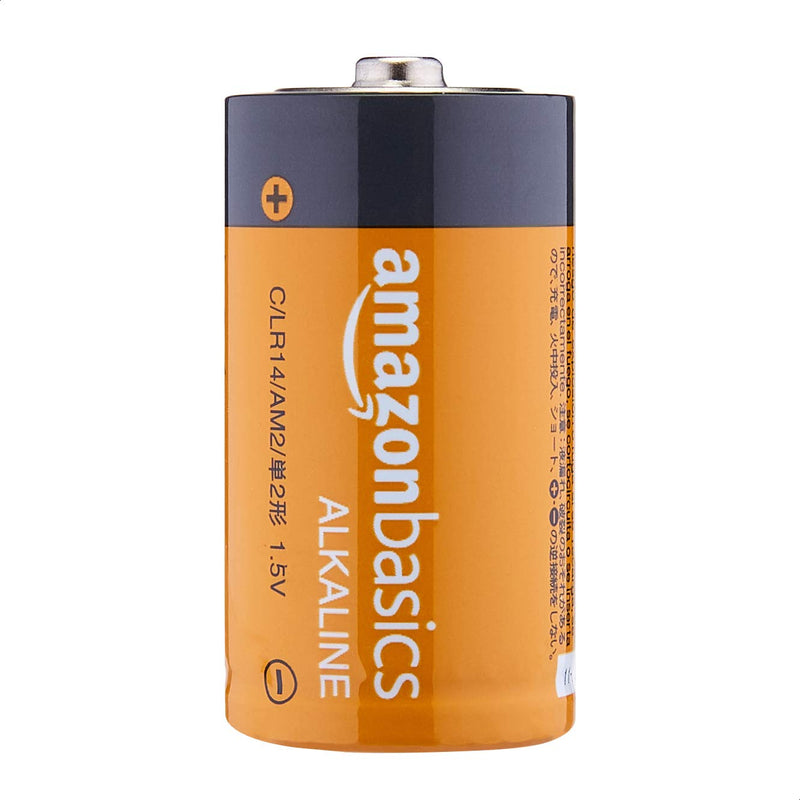 Amazon Basics 4 Pack C Cell All-Purpose Alkaline Batteries, 5-Year Shelf Life, Easy to Open Value Pack - NewNest Australia