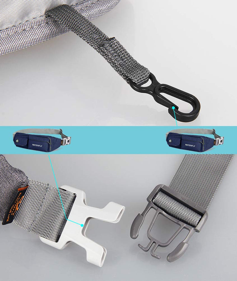 WATERFLY Fanny Pack for Women Men Water Resistant Small Waist Pouch Slim Belt Bag with 4 Pockets for Running Travelling Hiking Walking Lightweight Crossbody Chest Bag Fit All Phones Sapphire Blue - NewNest Australia