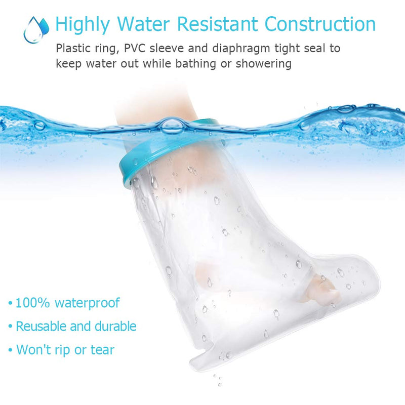 DOACT Kids Leg Cast Cover for Shower Bath, Waterproof Cast Protector for Foot, Keep Cast Bandage Dry, Watertight Cast Bag for Wound Foot Ankle Orthopedic Boot, Leg 31cm - NewNest Australia