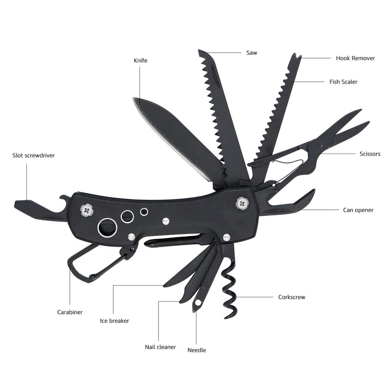 Amazon Basics 15-in-1 Multi-Tool Pocket Knife with Nylon Sheath - NewNest Australia