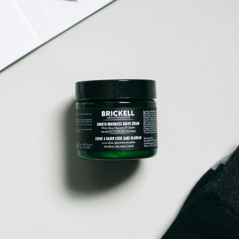 Brickell Men's Smooth Brushless Shave Cream for Men, Natural and Organic Smooth Shaving Lotion to Fight Nicks, Cuts and Razor Burn, 59 mL, Scented 59 ml (Pack of 1) - NewNest Australia