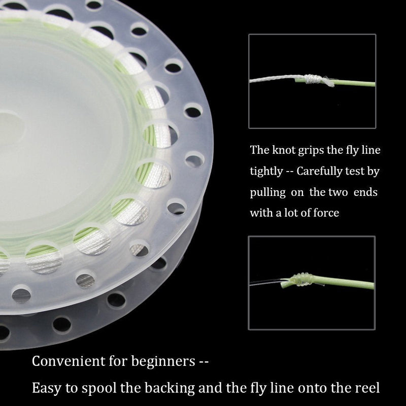 Croch Weight Forward Fly Fishing Line WF 3F 4F 5F 6F 7F 8F 100ft + Backing Line+ 9ft Leader Blue,Green WF-8F 100FT w/ Backing 30LB/100Yds + Fly Leader - NewNest Australia