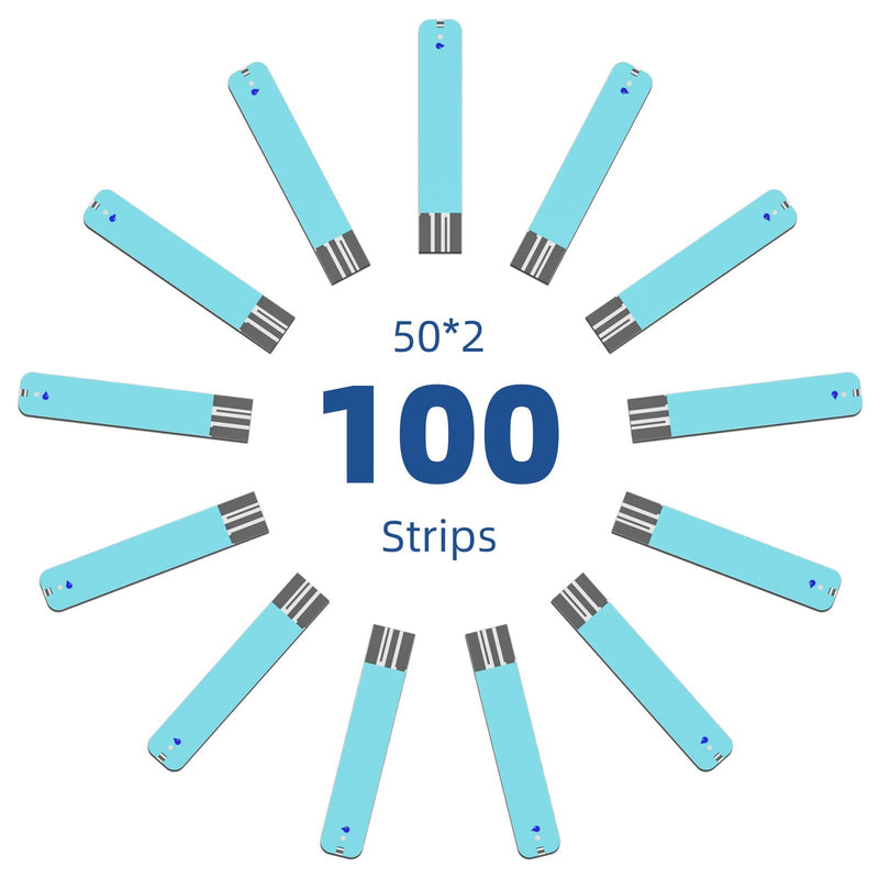 Metene TD-4116 Blood Glucose Test Strips, 100 Count Blood Sugar Test Strips for Diabetes, Use with metene TD-4116 Blood Glucose Monitoring System Only - NewNest Australia