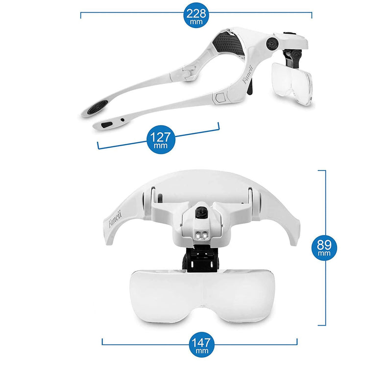 Velamp LED Glasses with Magnifying Glass 5 Dioptres Interchangeable - NewNest Australia