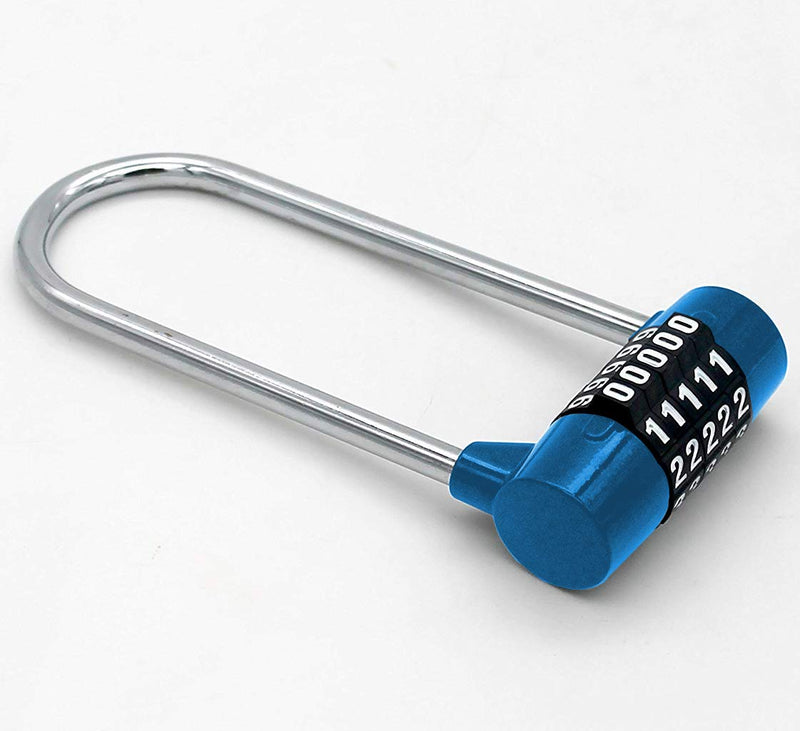 5 Digit Combination Padlock, 4.65 Inch Long Shackle Resettable Padlock, Lengthened Gym Lock Waterproof Locker Lock Combination Padlock 1 Pack - NewNest Australia