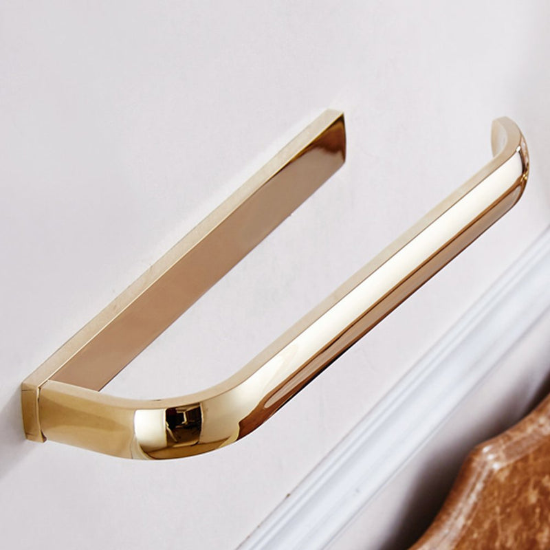 Leyden Gold Towel Ring Bathroom Polished Brass Hand Towel Holder Rack Wall Mounted Golden Bathroom Accessories Half Open Towel Rail - NewNest Australia