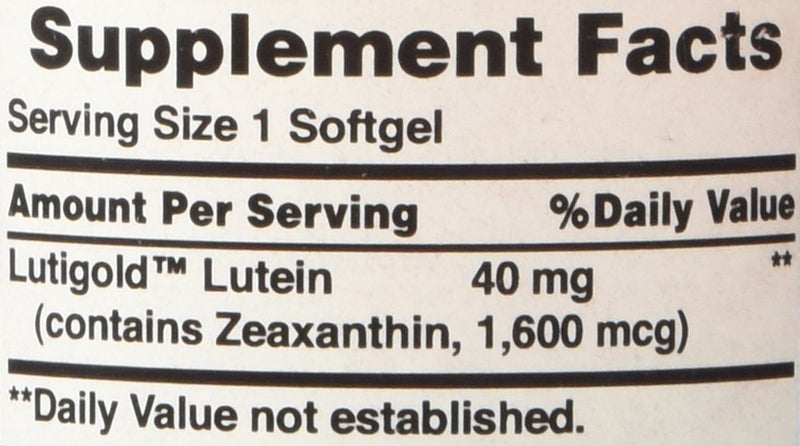Lutein 40 Mg with Zeaxanthin, Helps Support Eye Health*, 60 Ct, by Puritan's Pride 60 Count (Pack of 1) - NewNest Australia