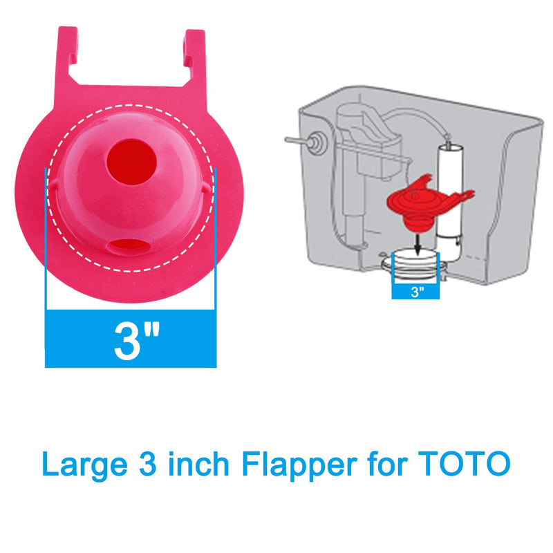 2 Pack Large 3-Inch Toilet Flapper Replacement for TOTO flapper Model G-Max, THU138S, THU175S and THU331S- Oversized Sealing and Easy to Install 2 PACK - NewNest Australia