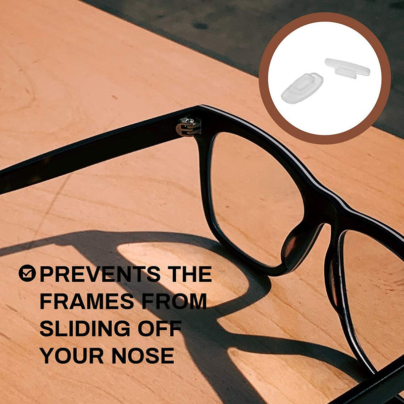 Premium Grade Soft Silicone Nose Pads Rectangle Shaped Slide Push-in Nose Pads - 11mm 3 Pairs, 5 Pairs or 10 Pairs - Size 10.4mm x 6mm for Sunglasses Eyeglasses by Sports World Vision 3 Pair - NewNest Australia
