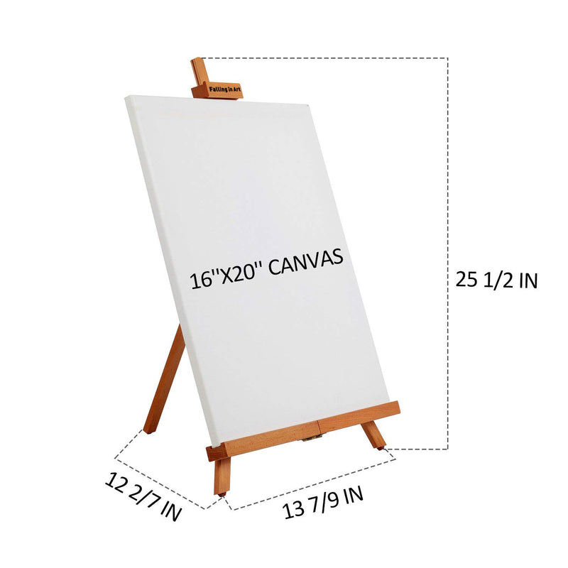 NewNest Australia - Falling in Art Beechwood 25’’ Tabletop Easel Display Stand for Painting- Holding Canvas Up to 22 1/2 Inches High, Artist A-Frame Tripod with Rubber Feet, Portable Photo and Sign Holder Single 