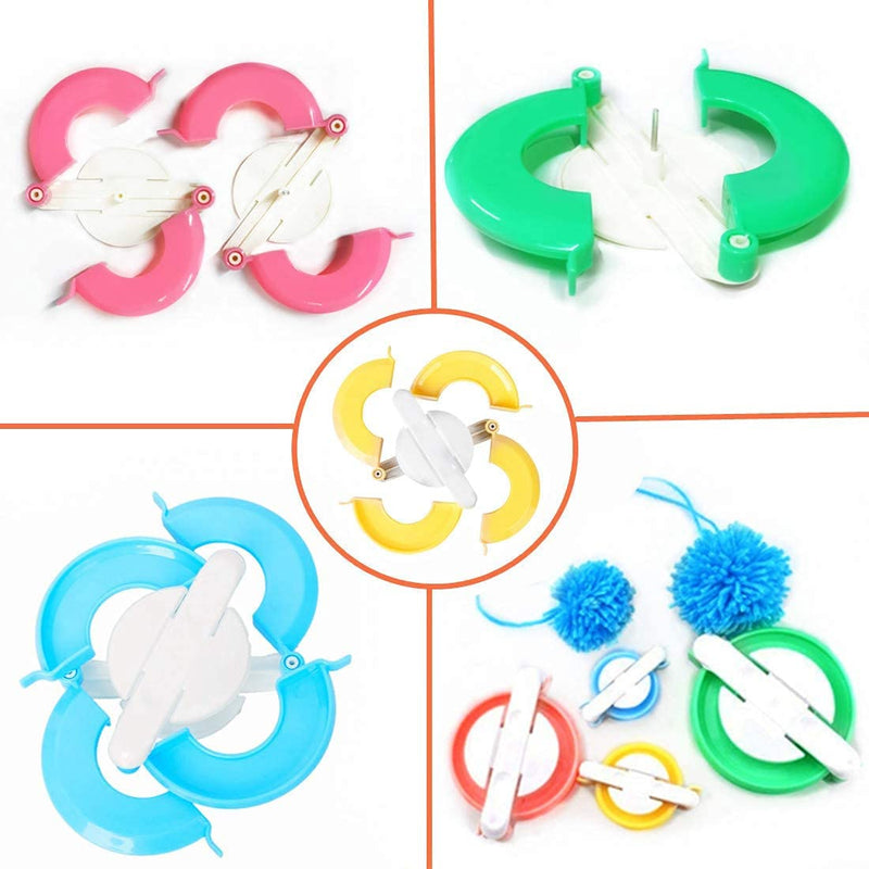 Pom Pom Maker, 7PCS Pompom Maker Tool Set for Fluff Ball Weave DIY Wool Yarn Knitting Craft Project for Kids and Adult 5 - NewNest Australia