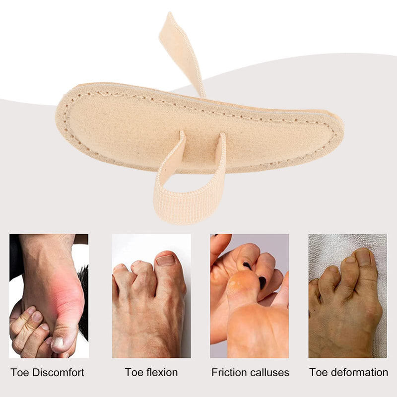 Hammer Toe Cushion, Adjustable Toe Cushion Corn Pads Adjustable Hammer Toe Splint Toe Corrector Separators for Crooked Toes, Claw and Overlapping Toes (Left Foot) Left Foot - NewNest Australia