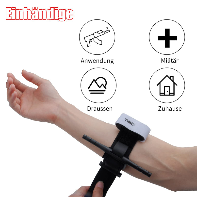Pack Of 2 Tourniquets, Tactical Tourniquets, Emergency Outdoor Tourniquet For Hiking, Mountaineering, Sports, Camping, One-Handed Storage Tape, Bleeding Control Bandage, Trauma Bandage With Velcro Fastening - NewNest Australia