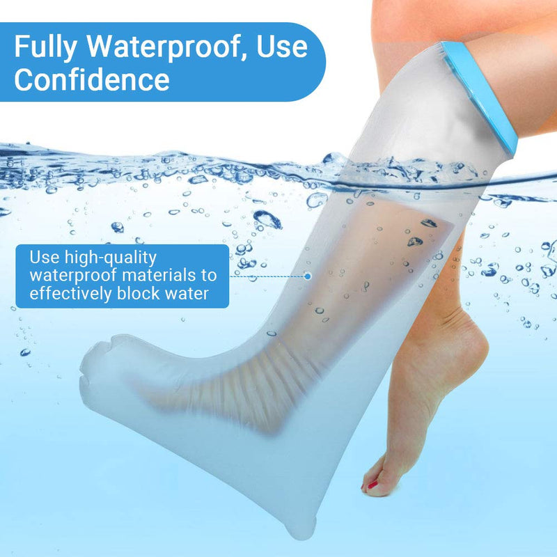 Waterproof Cast Cover,DOACT Adult Short Legs in Blue Diving Material Rings Shower Protective Sleeve Finger Wound Fits Women Men Adult P2204 66cm - NewNest Australia