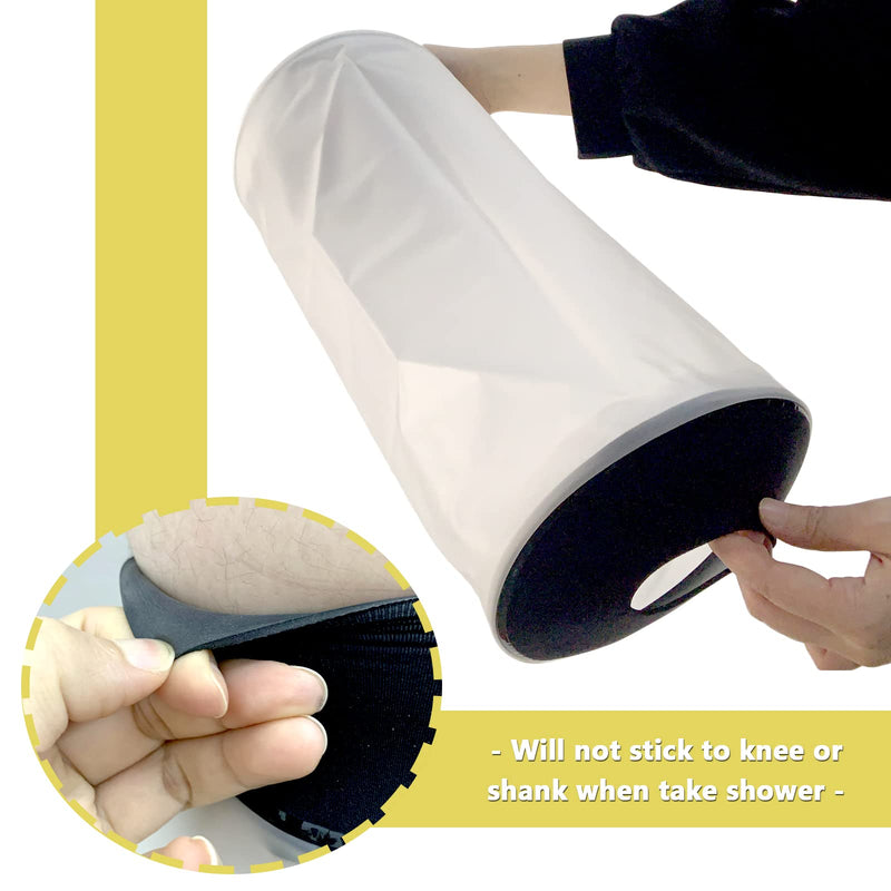 Knee Pads Waterproof TPU Shower Bath Wrap and Cast Protector for Knee Waterproof Protection Against Broken Knee Wound and Burns 100% Reusable Black - NewNest Australia