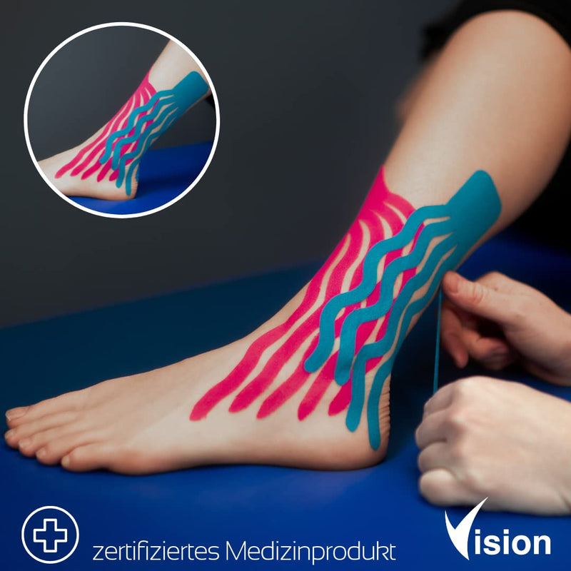 Vision Kinesiology Tape I 5 Cm X 5 M I Medical Device Kinesiology Tape I Super Skin Friendly I Extra Strong Hold I Elastic I Breathable I Waterproof (Skin Col - NewNest Australia