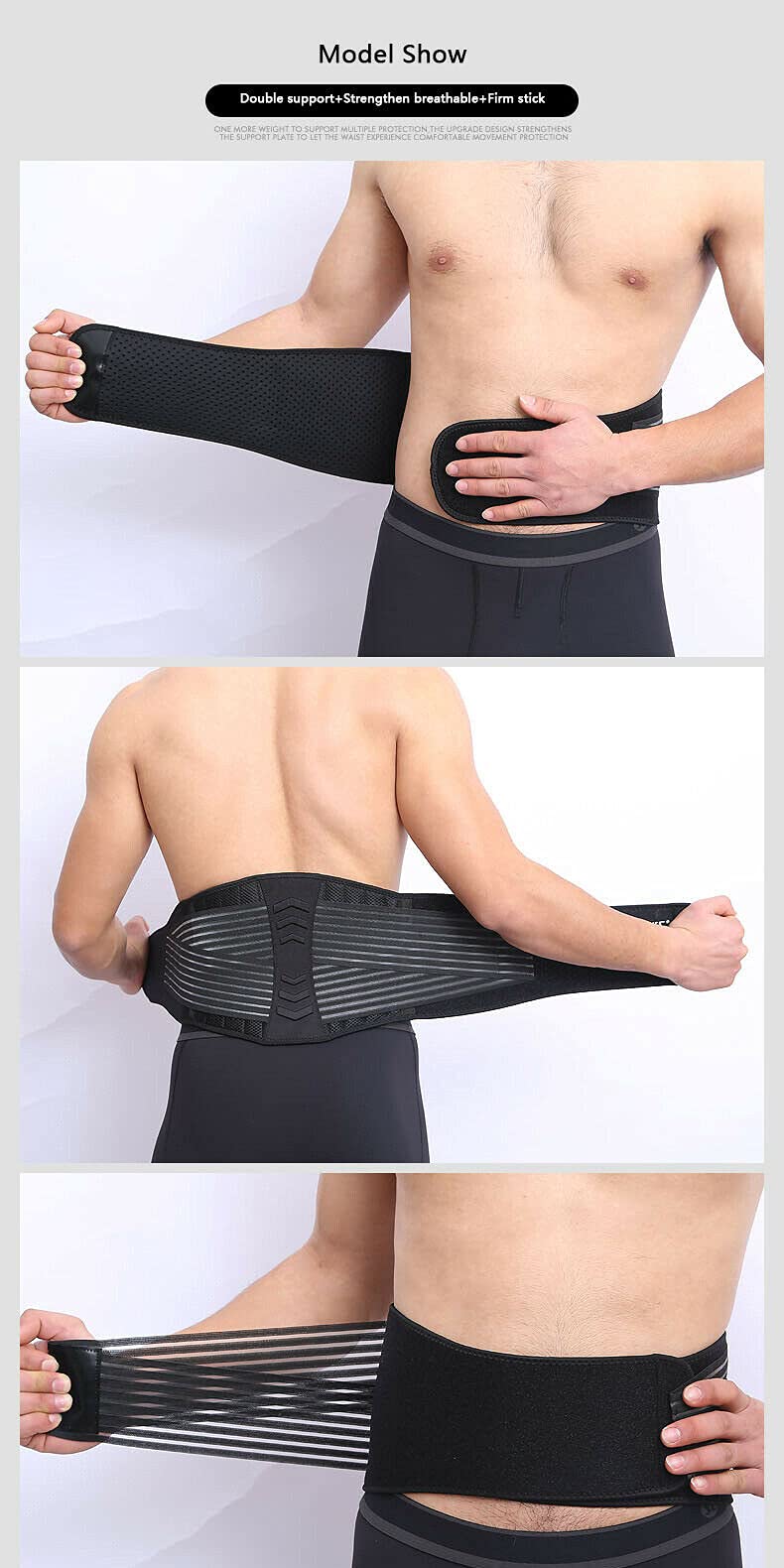 Khankah Sirajia Limited Adjustable Lower Back Support Belt Lumbar Brace/Posture Pain Relief Lifting Gym Pain Relief, Back Support, Lumbar, Abdominal Gym (Extra Large) XL - NewNest Australia
