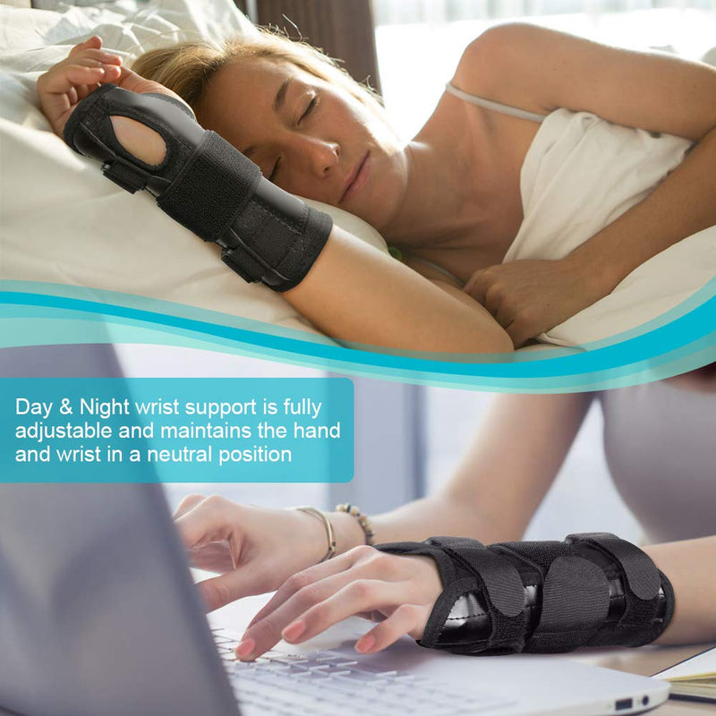 Haofy Wrist Brace Wrist Splint For Carpal Tunnel Syndrome, Wrist Support Leather Wrist Bandages For Tendonitis, Arthritis, Pain Relief, Hand Brace For Left Right Hand - NewNest Australia