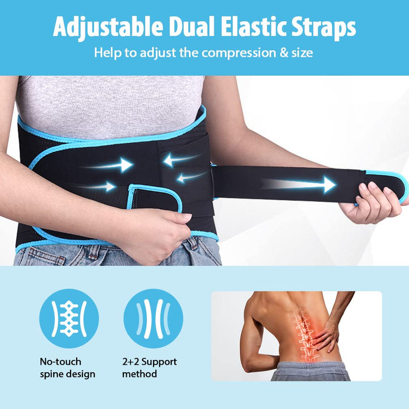 NEWGO Back Brace for Lower Back Pain Relief with 4 Stays, Breathable Back Support Belt for Men/Women, Lumbar Support Belt with Adjustable Support Straps for Herniated Disc, Sciatica, Scoliosis #1 - NewNest Australia