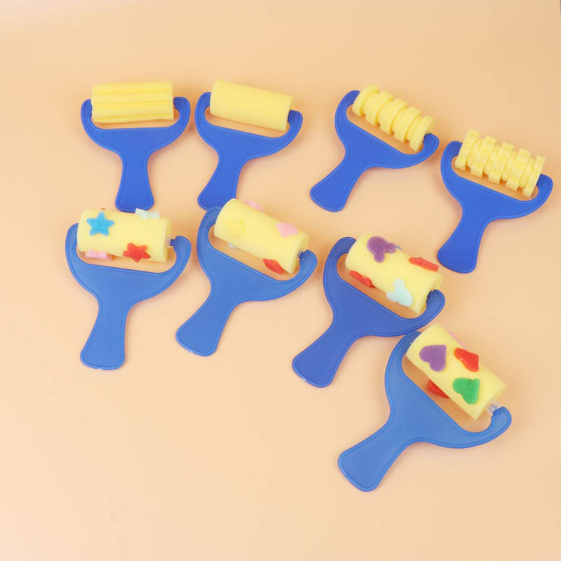 STOBOK Drawing Sponge Roller Brush Kids Paint Graffiti DIY Tool Sponge Brush,8 Pieces - NewNest Australia