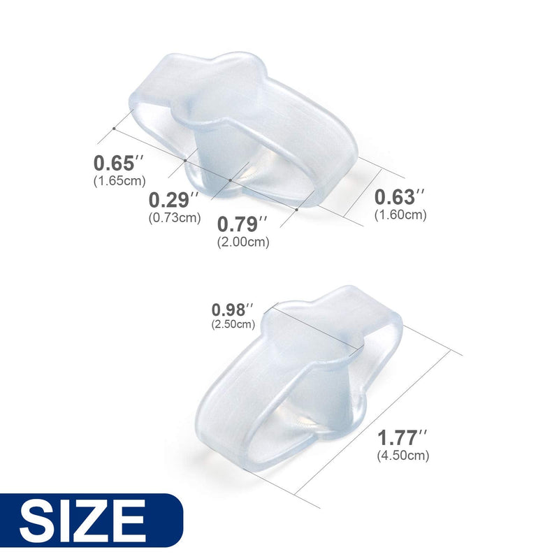 Promifun Bunion Corrector, Toe Separator with 2 Loops, Pack of 10 Gel Toe Corrector (10 Pieces (Pack of 1, Clear) 10 Pieces (Pack of 1) - NewNest Australia