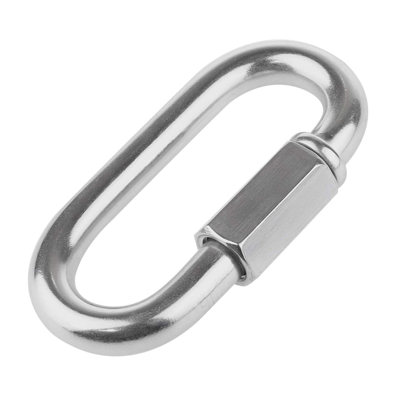 IEBUOBO Quick Link Stainless Steel Quick Link Chain D Shape Locking Quick Chain for Carabiner, Hammock, Camping and Outdoor Equipment (1/4 inch(16Packs)) 1/4 inch(16Packs) - NewNest Australia