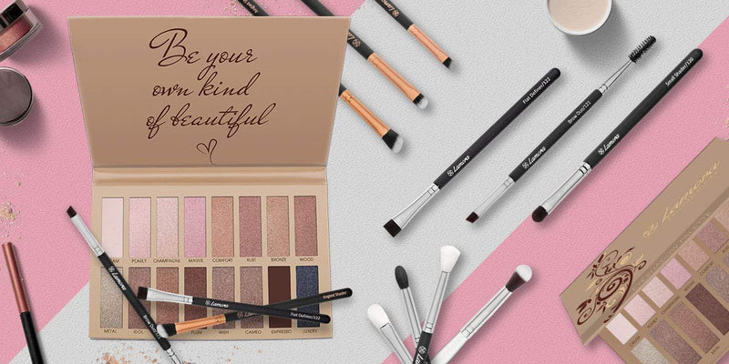 Best Pro Eyeshadow Palette Makeup - Matte + Shimmer 16 Colors - Highly Pigmented - Professional Nudes Warm Natural Bronze Neutral Smoky Cosmetic Eye Shadows - Lamora Exposed Nude Exposed - NewNest Australia