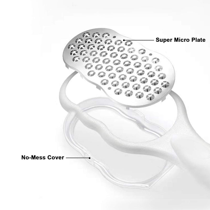 Foot Rasp Hard Skin Remover, Dead Skin Remover for Feet with Dander Container, Premium Stainless Steel Feet Care Callus Shaver for Dry Wet Foot Heel Callus, Dead, Cracked Skin White - NewNest Australia