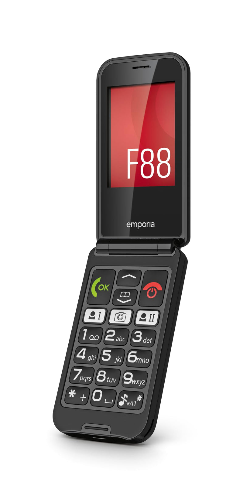 emporiaTALKglam senior cell phone, flip cell phone without contract, easy to use, cell phone with emergency call button, 2.4 inch display, black - NewNest Australia