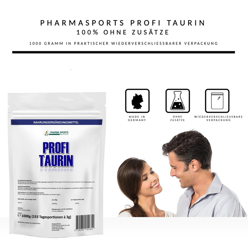 1Kg L-Taurine, pure powder, 1000 g pure amino acid - performance improvement - muscle building - - NewNest Australia
