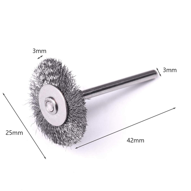 ATOPLEE Wire Wheel Brush,20pcs 1 inch/25 mm Shank Cup Wheel Brush for Grinder Polisher Rotary Tools - NewNest Australia