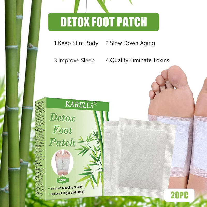 SEGMINISMART Detox foot plasters, foot plasters for detoxification, detox plasters foot, detoxification plasters feet, foot care pads with fatigue, relieve sleep, improve sleep, 20 pieces, white - NewNest Australia