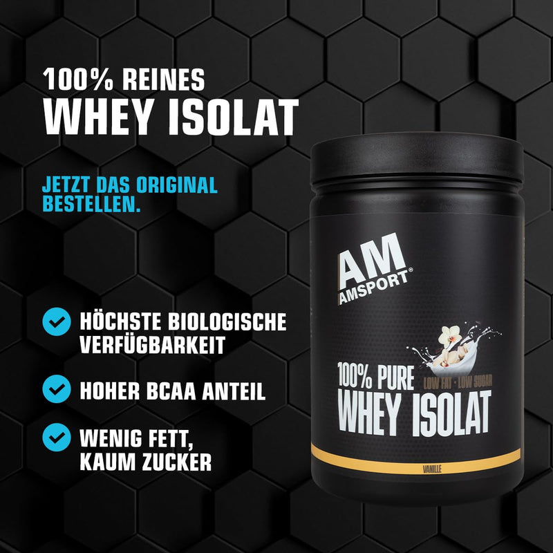 Amsport High Premium Whey Protein, Cookies & Cream, 700 G, High-Quality Protein Powder With Low Sugar And Low Fat, Protein Powder For Muscle Building And Muscle Preservation, Whey Isolate - NewNest Australia
