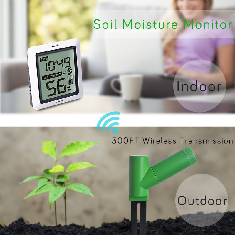 ECOWITT WH0291 Soil Moisture Tester Plant Soil Moisture Sensor Meter with Digital LCD Display for Garden Lawn Potted Plant Care Indoor Outdoor - NewNest Australia