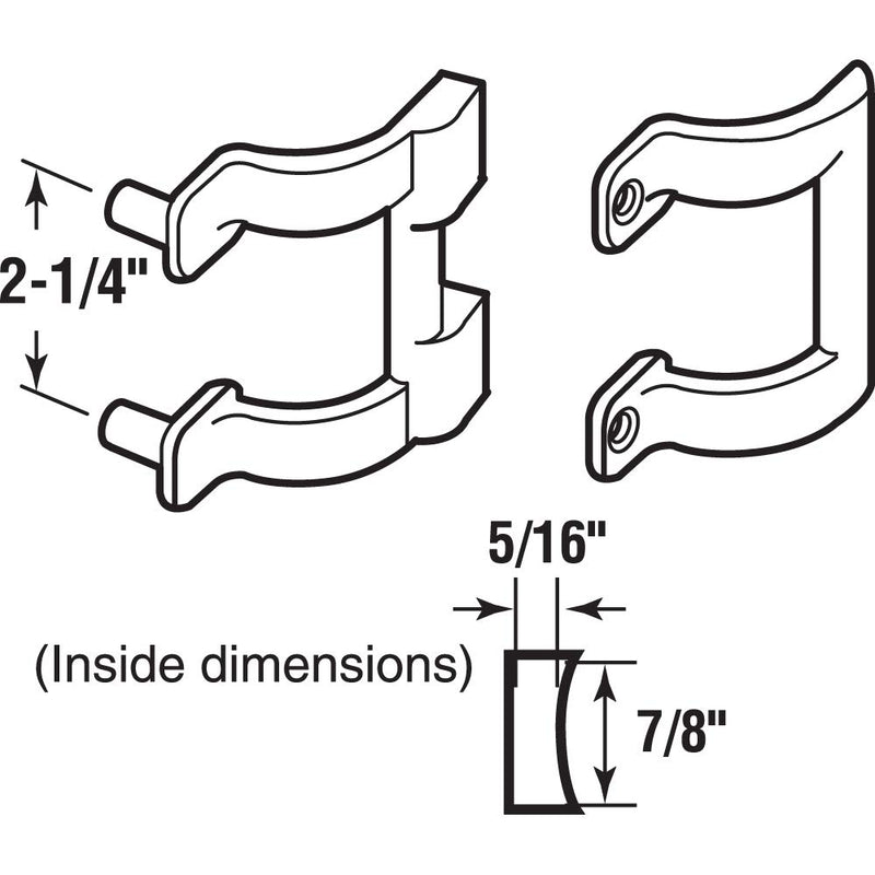 Prime-Line Products M 6198 Shower Door Handle/Towel Bracket Set, 2-1/4-Inch, Chrome - NewNest Australia