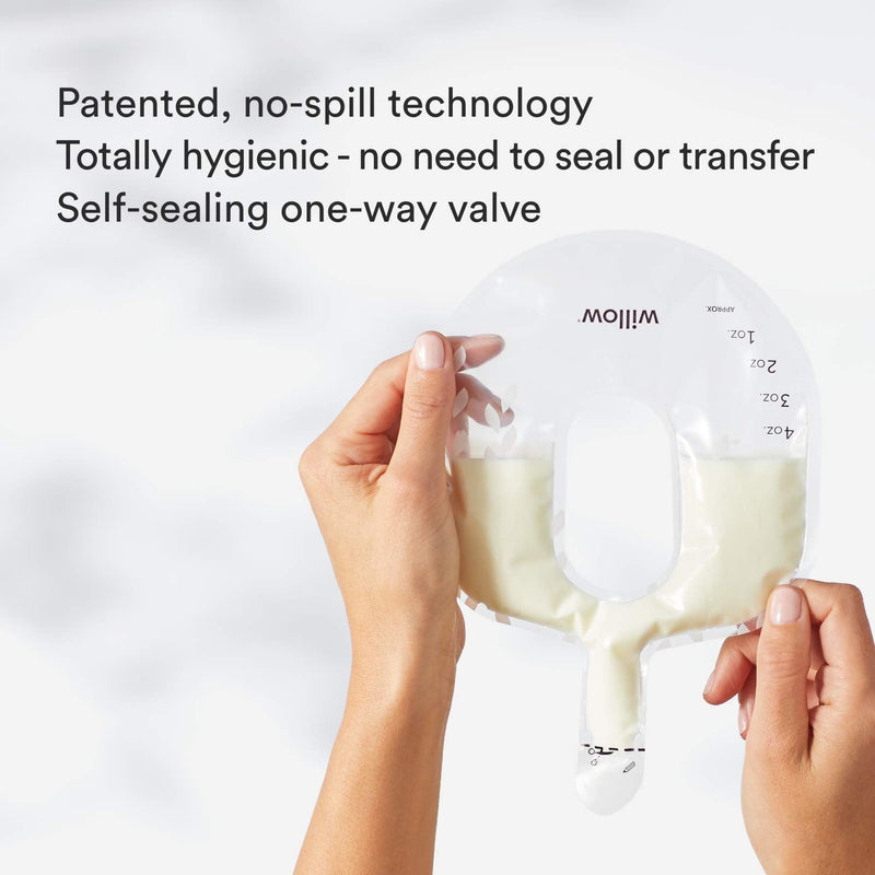 Willow Pump Spill-Proof Breast Milk Bags, 48 Count | Holds 4 oz. Per Bag | Self-Sealing Storage Bags, Recyclable & BPA Free | Breast Feeding Essential for The Willow Pump - NewNest Australia