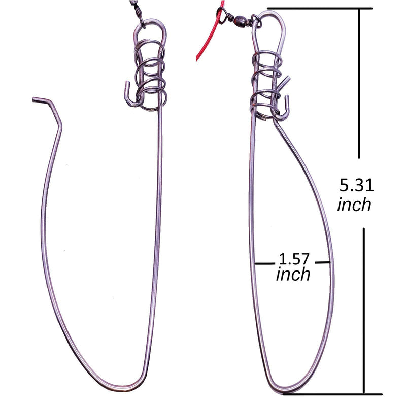 LAIBOREC Fish Stringer, Fishing Stringer Clip Live Fish Lock, with High Strength Snaps/Buckles, Big Fish Wire Rope Cable Fishing Holder Kit with Float and Plastic Handle 10 buckles - NewNest Australia